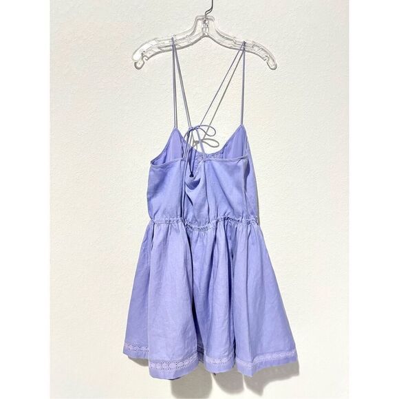 NWT Joslin Harriet Linen Mini Dress 6 Beachy Boho Cottage Pastel Fairy $400 MSRP - Picture 3 of 12